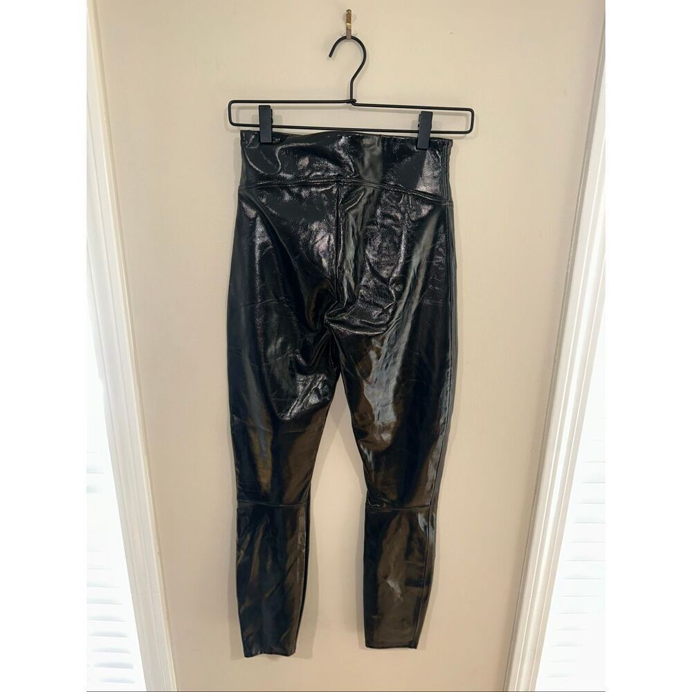 Spanx Women's Faux Patent Leather Leggings Small Black - Picture 3 of 4